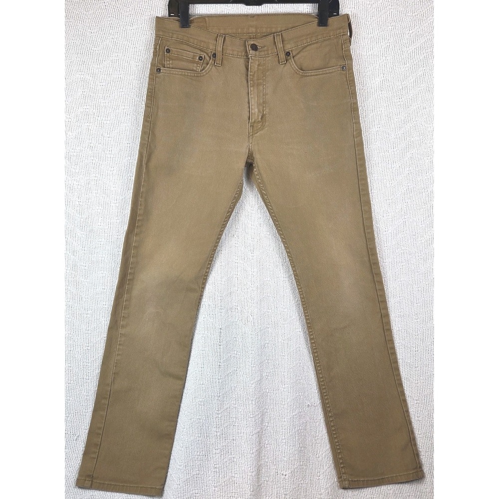 Levi's 513 Slim Straight Jeans Men's 31x30 Caraway Tan Khaki Brown 08513-0424